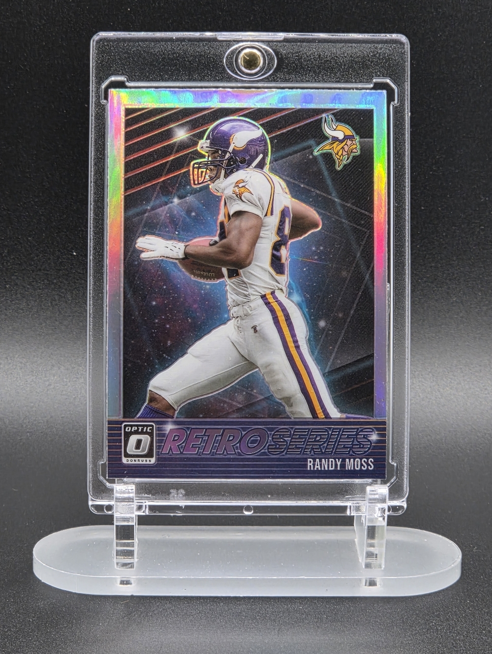 Panini Randy Moss Retro Series Holo Card - Purple/White/Gold